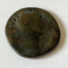 Monedas Imperio Romano: MONEDA IMPERIO ROMANO. ADRIANO-HADRIANO. 117-138 DC. SESTERCIO ORIGINAL. PATINA NEGRA.