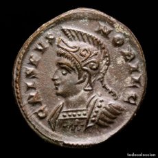 Monedas Imperio Romano: CRISPO (316-326 DC.) FOLLIS LONDRES BEAT TRANQVILITAS PLON (660)