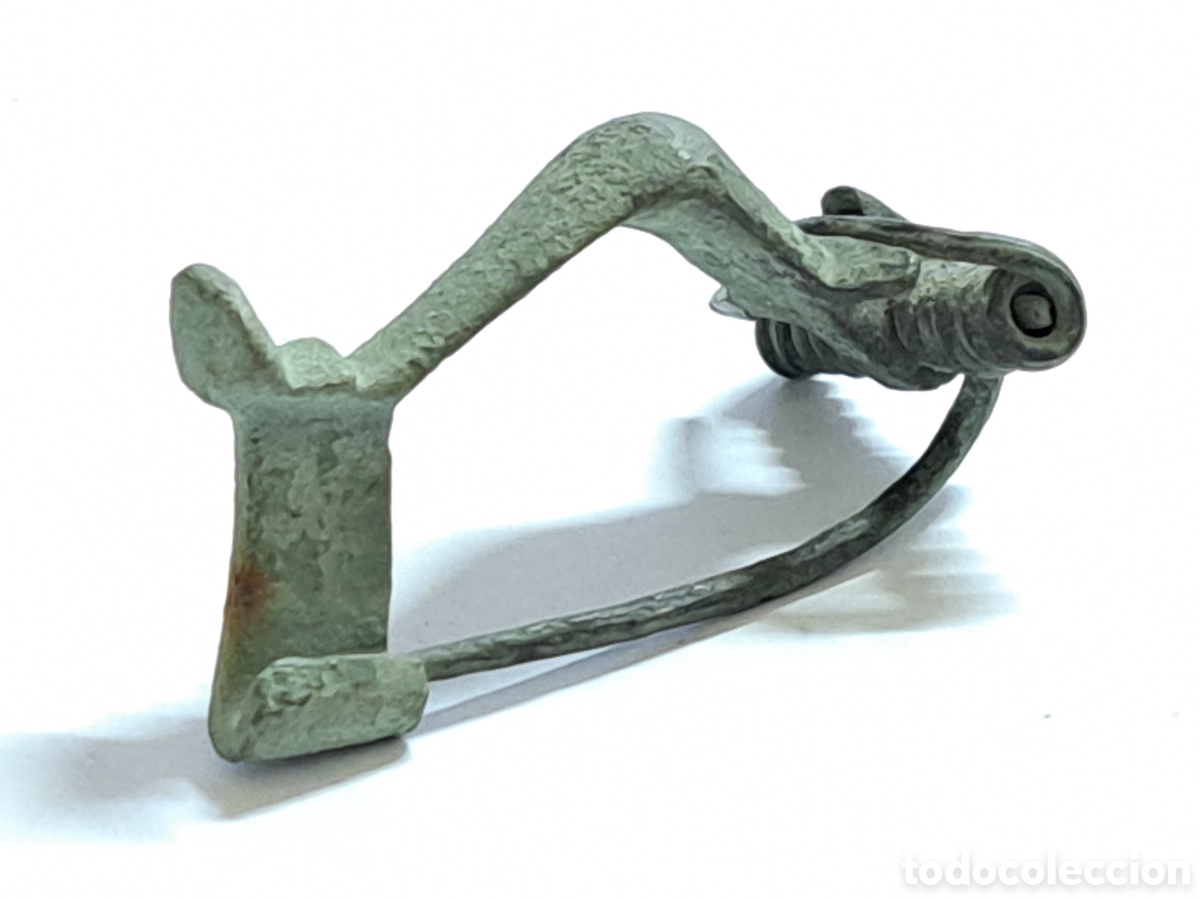 Monedas Imperio romano: Fibula de la &eacute;poca romana en bronce completa con aguja - Foto 5