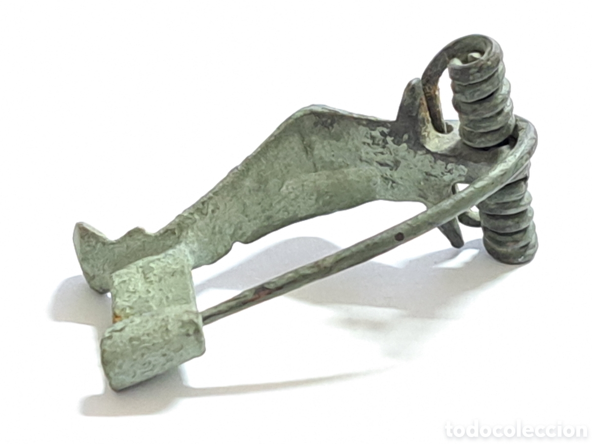 Monedas Imperio romano: Fibula de la &eacute;poca romana en bronce completa con aguja - Foto 6