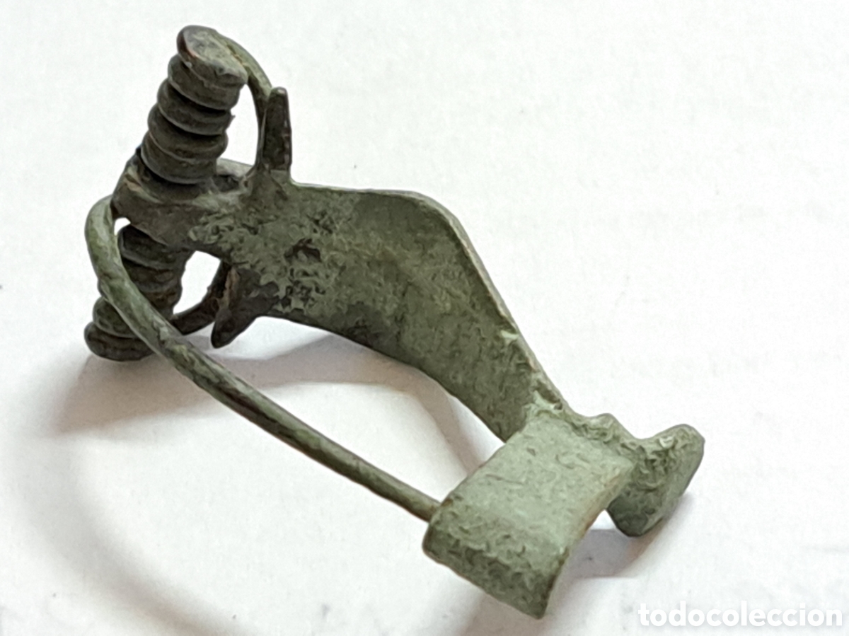 Monedas Imperio romano: Fibula de la &eacute;poca romana en bronce completa con aguja - Foto 7