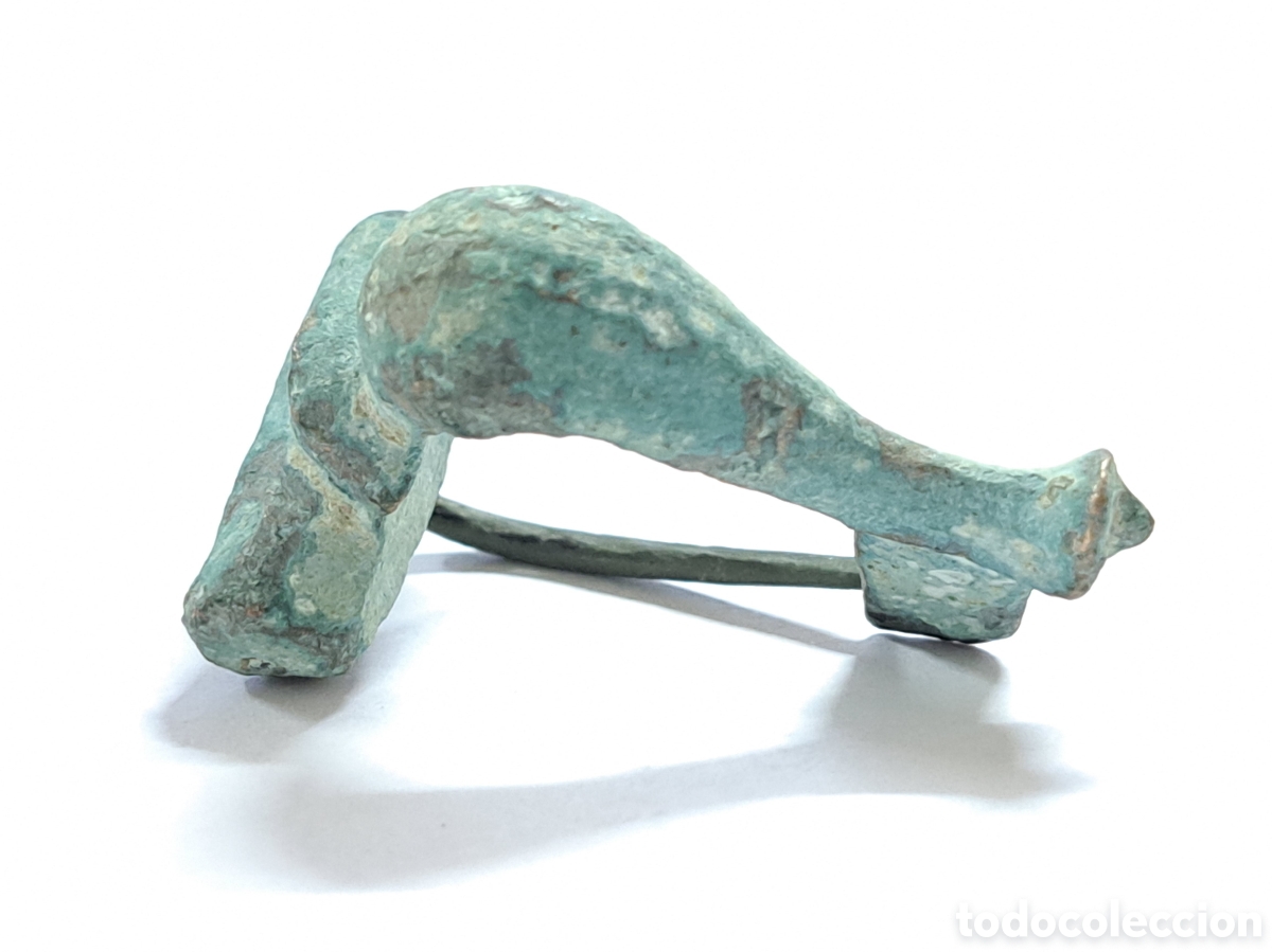 Monedas Imperio romano: Fibula de la &eacute;poca romana en bronce completa con aguja - Foto 5