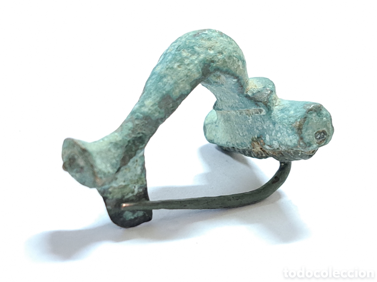 Monedas Imperio romano: Fibula de la &eacute;poca romana en bronce completa con aguja - Foto 6