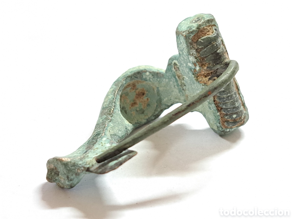 Monedas Imperio romano: Fibula de la &eacute;poca romana en bronce completa con aguja - Foto 9