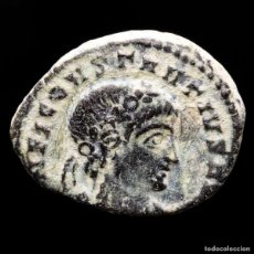 Monedas Imperio Romano: CONSTANCIO II - AE MEDIO FOLLIS. SECVRITAS REIP / R HOJA S ROMA