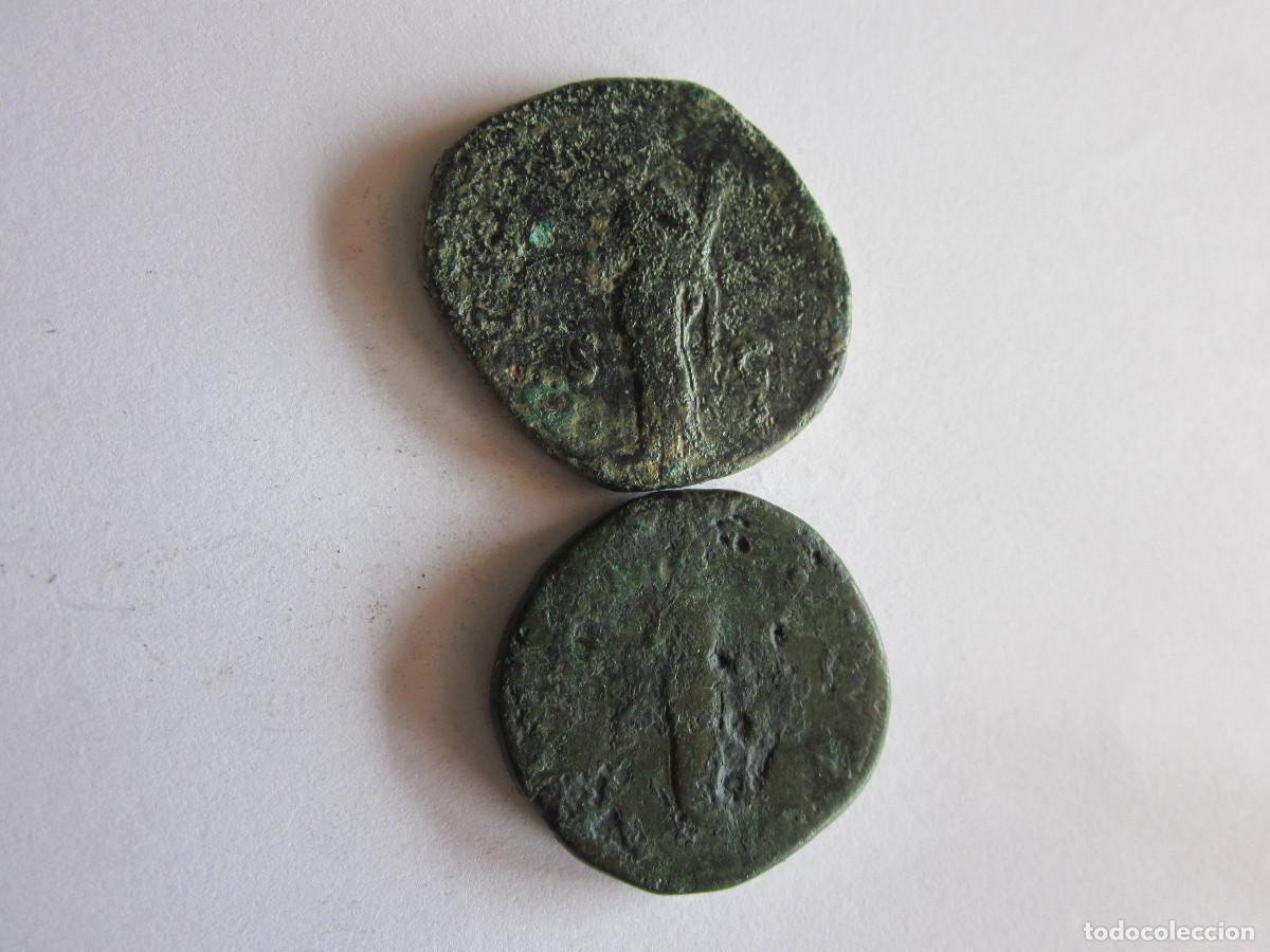 Monedas Imperio romano: 2 Sestercios. Faustina I y Lucilla. - Foto 2