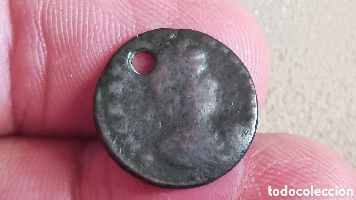 Monedas Imperio romano: Extremadamente rara moneda de teatro romano - Foto 2