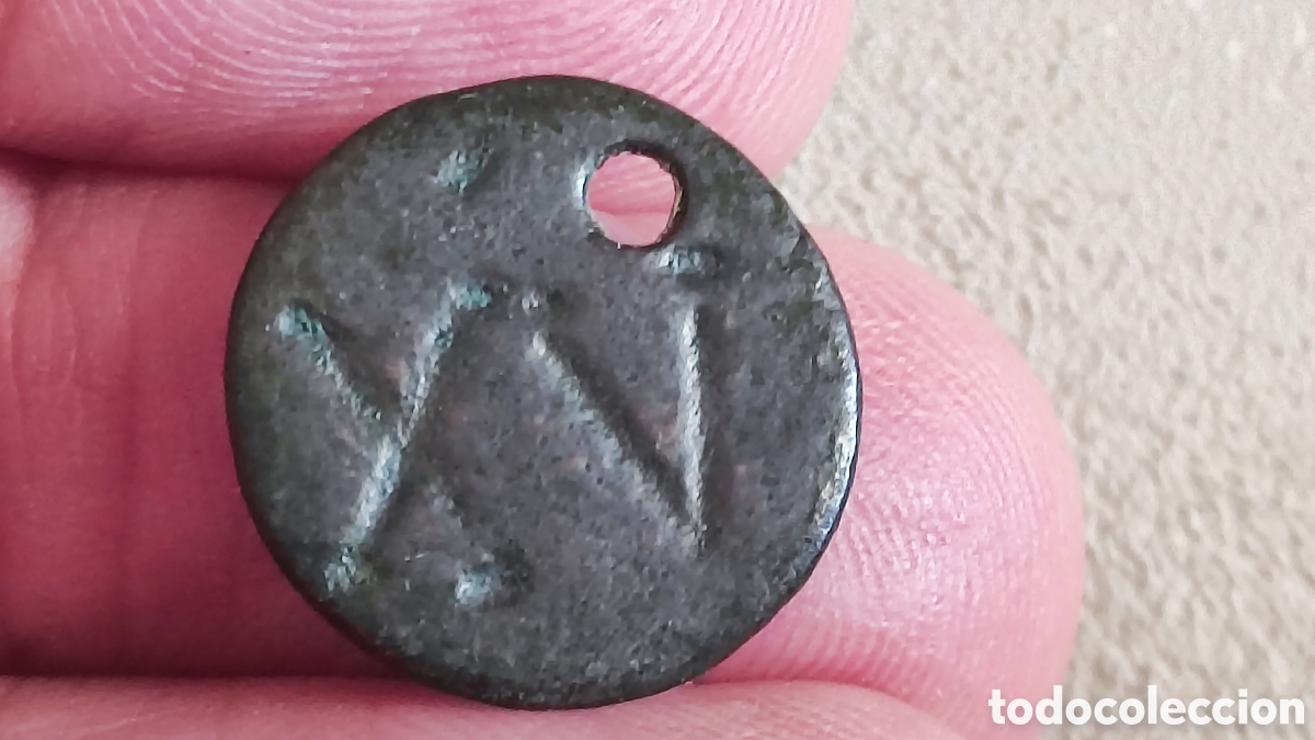 Monedas Imperio romano: Extremadamente rara moneda de teatro romano - Foto 1