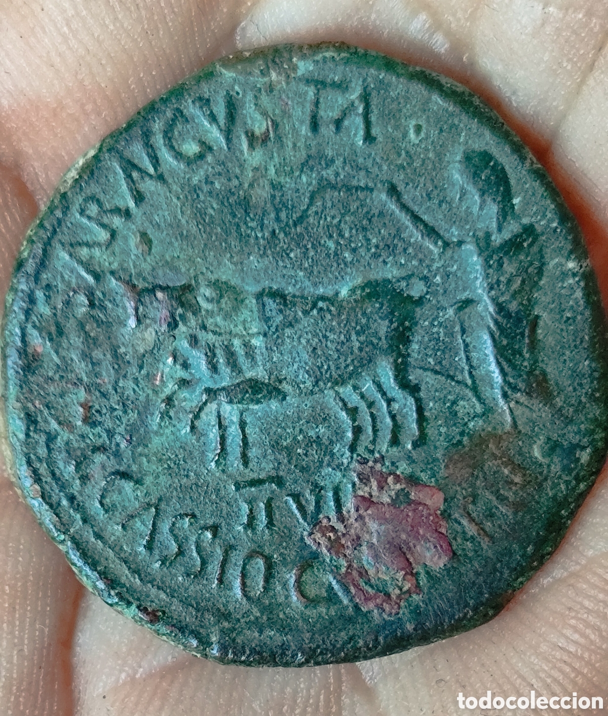 Monedas Imperio romano: As de Augusto Caesaraugusta , CCA , Zaragoza - Foto 2