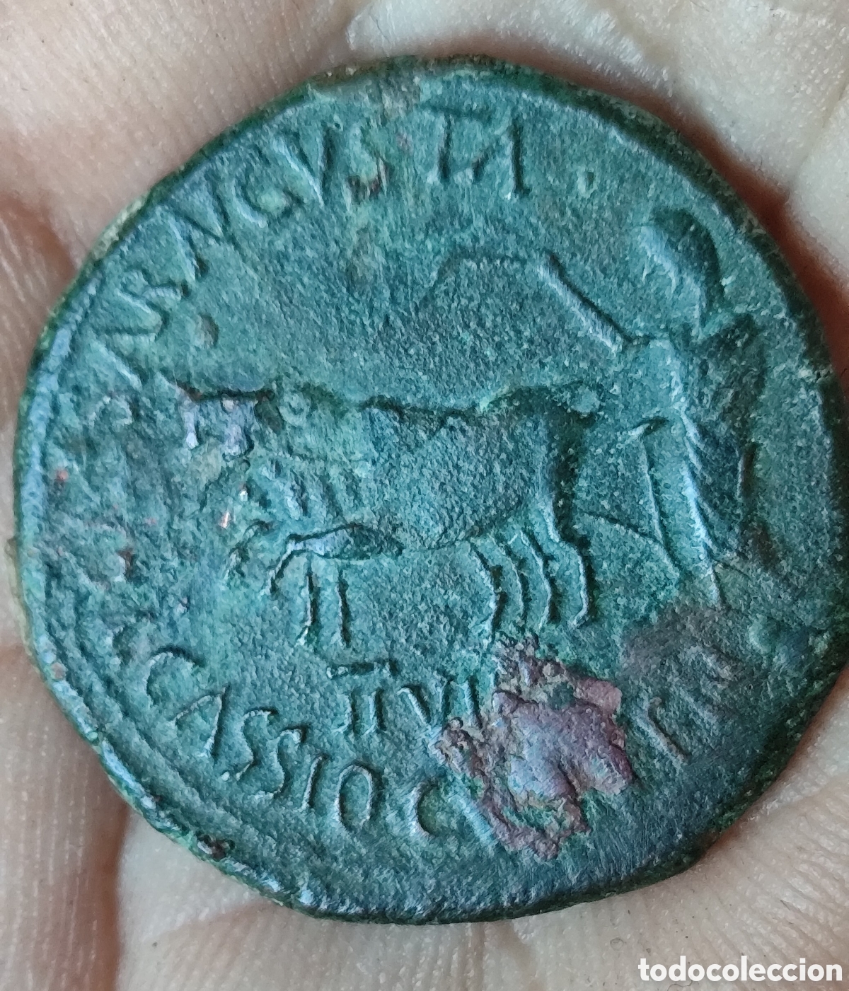 Monedas Imperio romano: As de Augusto Caesaraugusta , CCA , Zaragoza - Foto 4