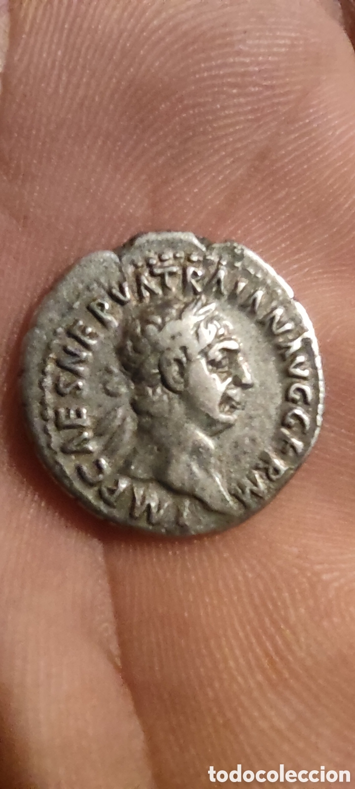 Monedas Imperio romano: Denario de trajano pontif maxim - Foto 1
