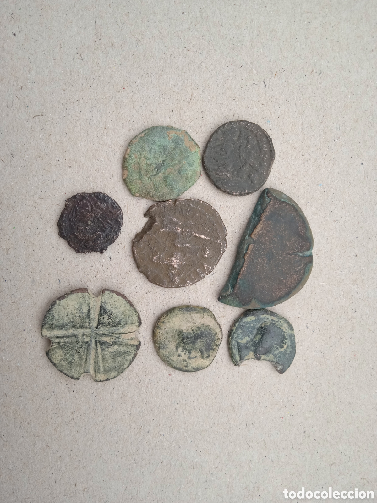 Monedas Imperio romano: Conjunto de 8 monedas romanas Castulo - Foto 2