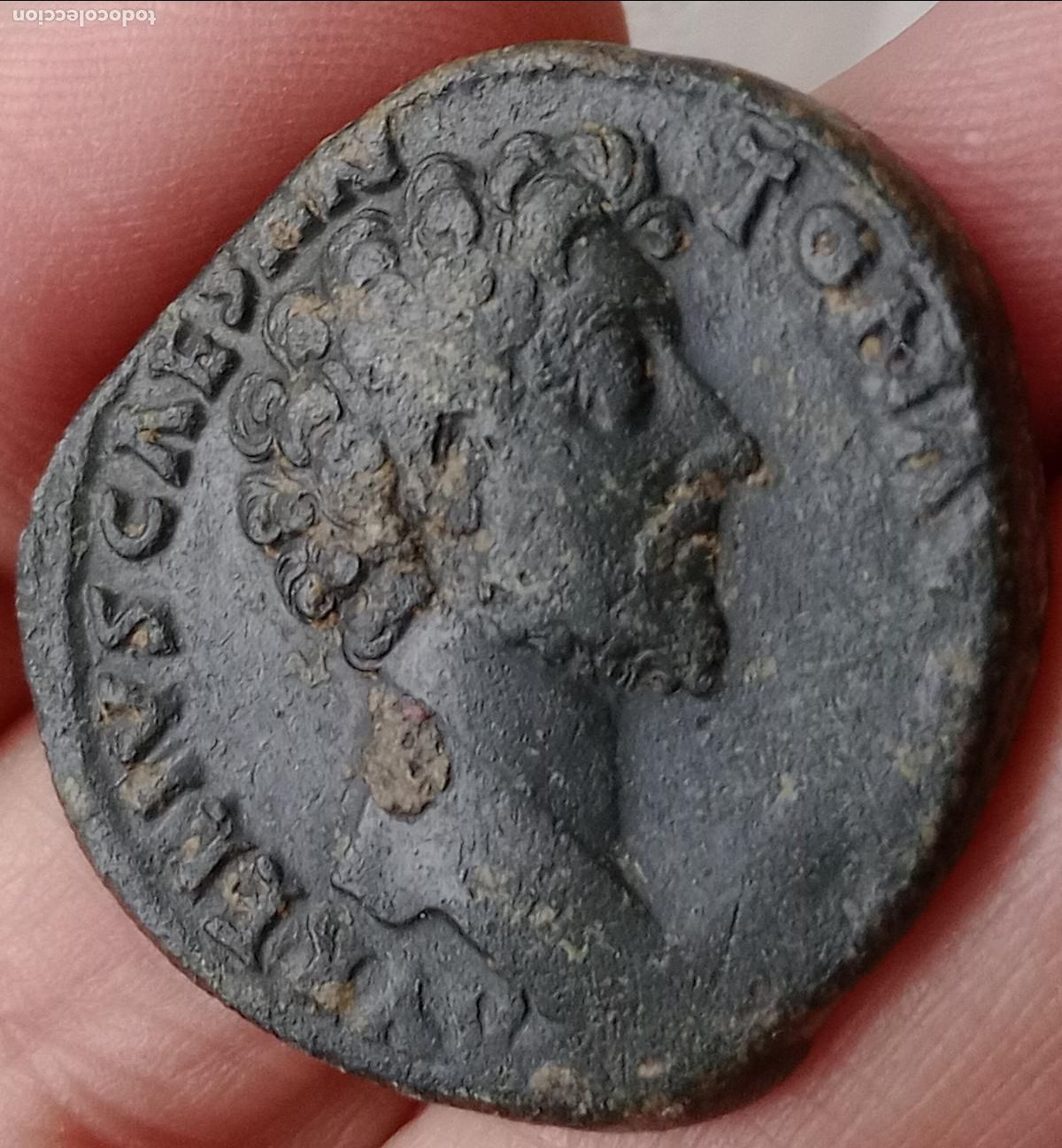 Monedas Imperio romano: Buen Sestercio de Marco Aurelio - Foto 1