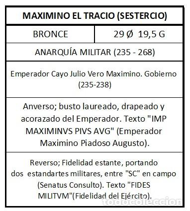 Monedas Imperio romano: SESTERCIO DE MAXIMINO EL TRACIO A&Ntilde;O 235 - 238 DC - Foto 3