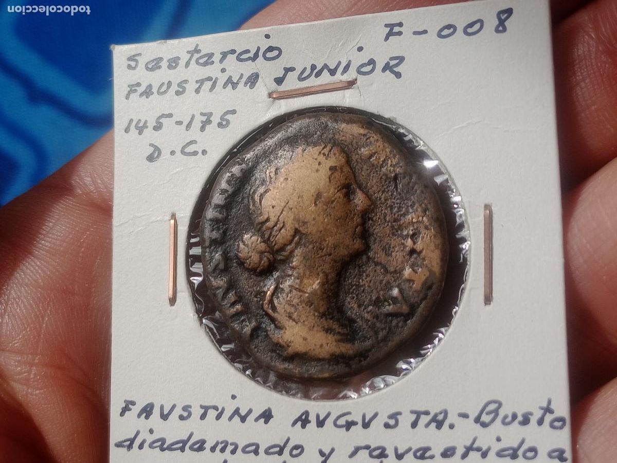 Monedas Imperio romano: Sestercio de Faustina Hija (147-175 dC) - Foto 1