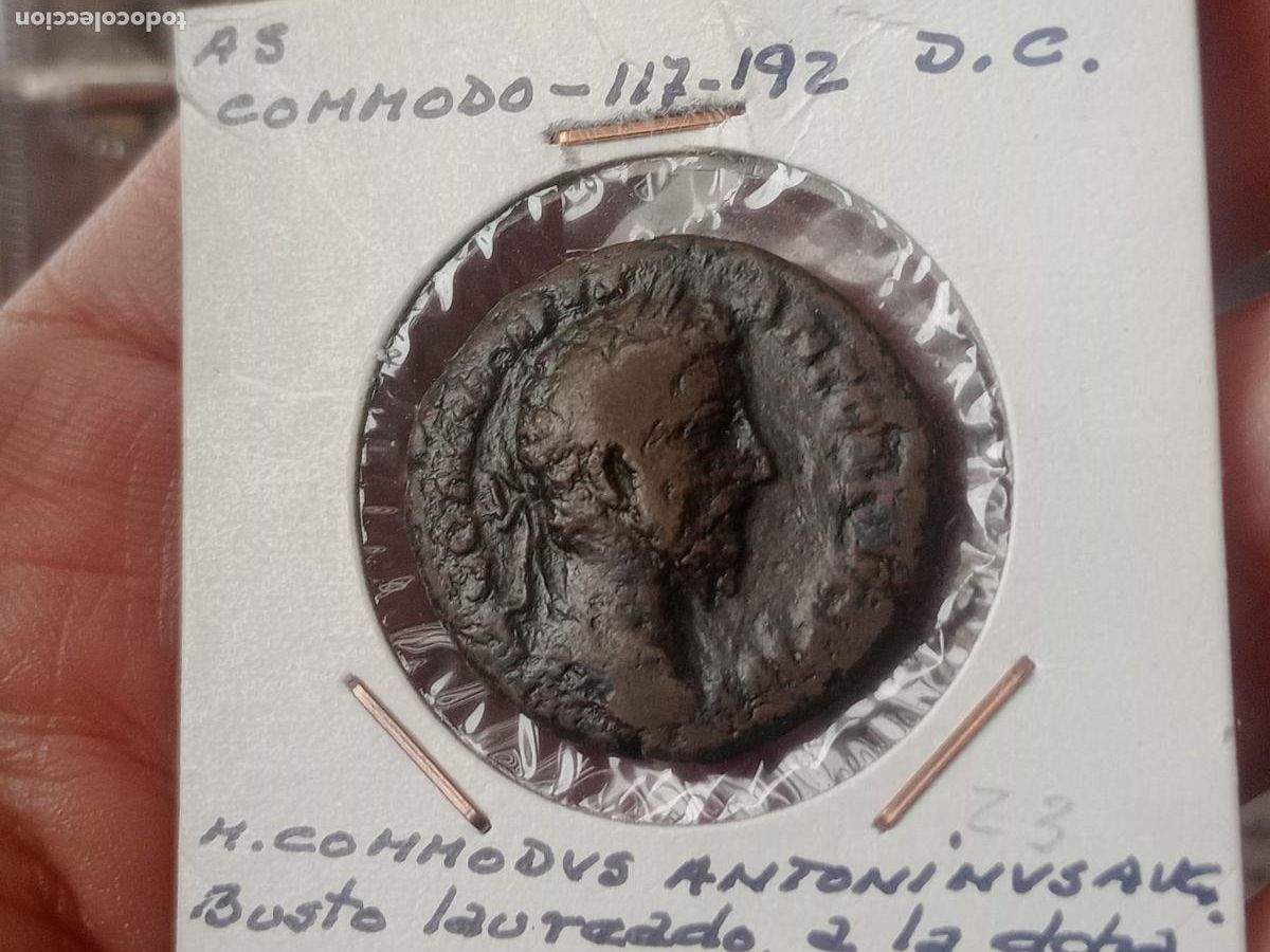 Monedas Imperio romano: As del emperador Comodo/Commodus Roma imperial - Foto 1