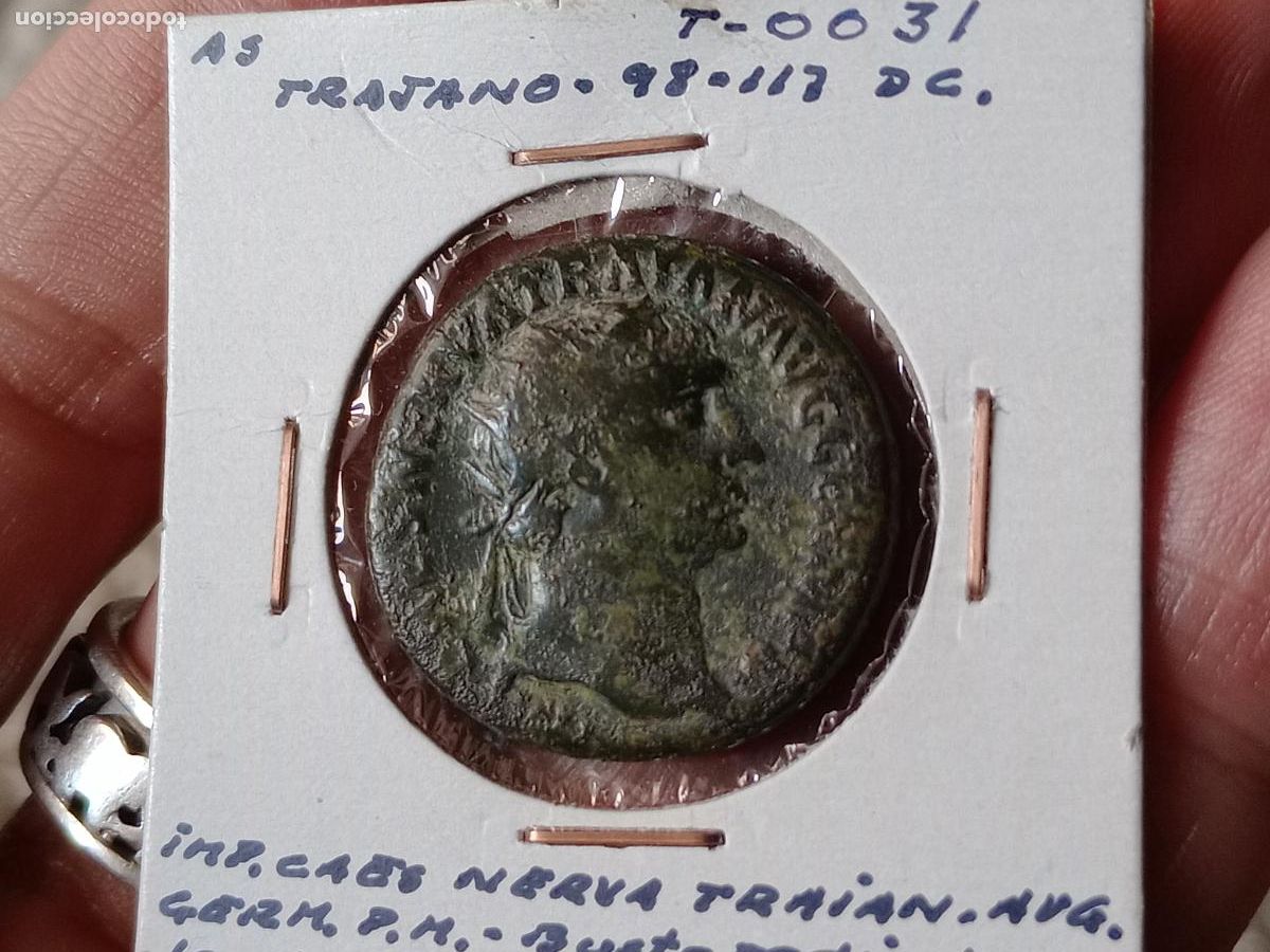 Monedas Imperio romano: Dupondio romano de Trajano - Foto 1