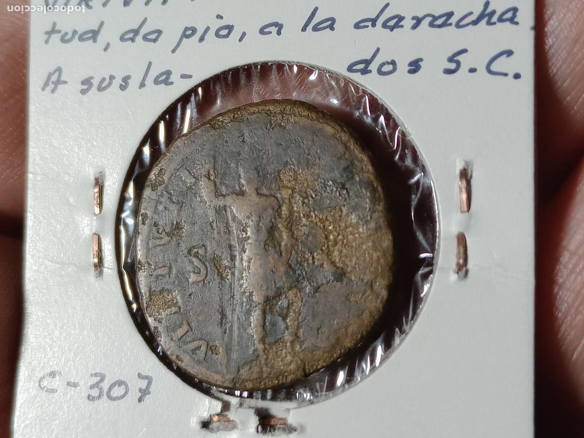 Monedas Imperio romano: Dupondio romano de Adriano - Foto 2