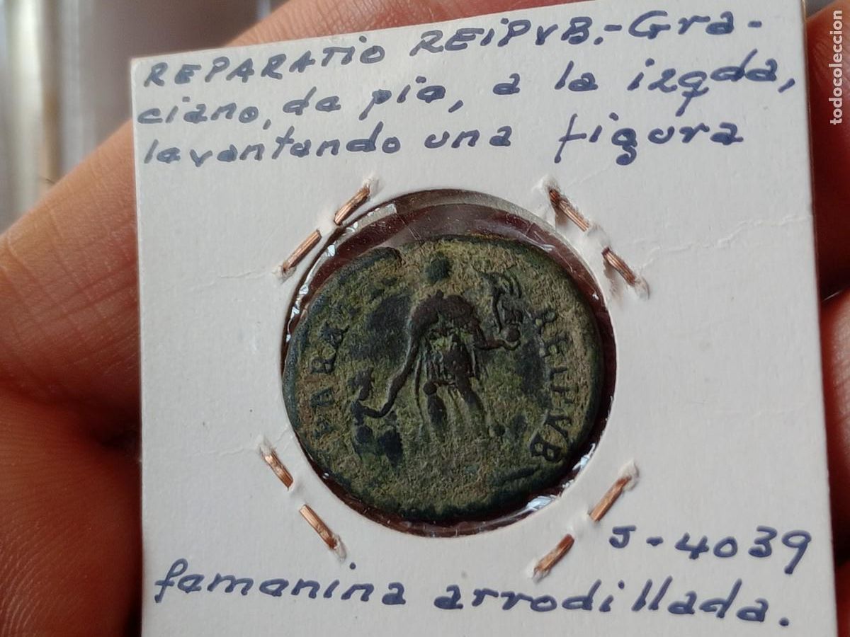 Monedas Imperio romano: Emperador Graciano. AE 2 - Foto 2