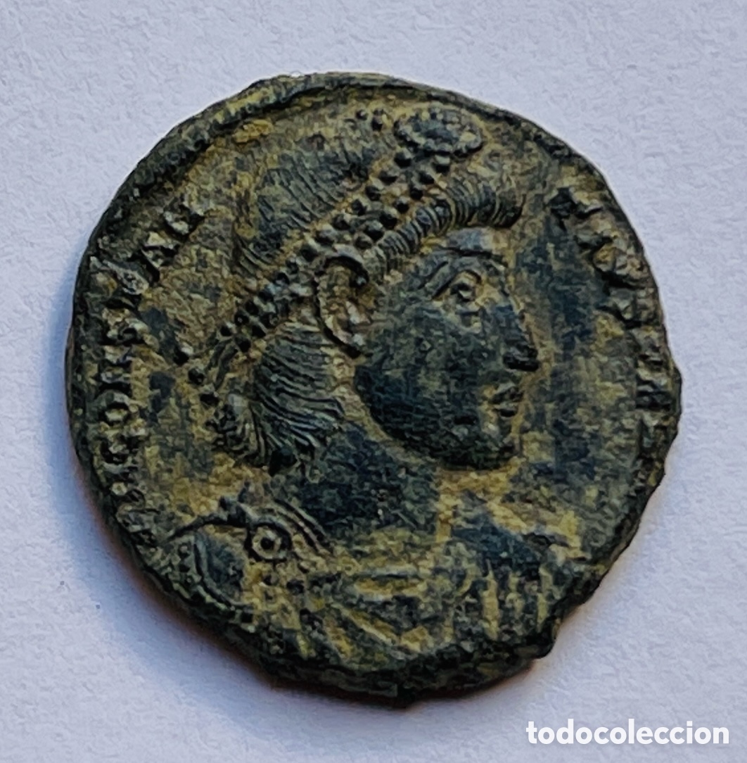 Monedas Imperio romano: Maiorina Constancio II Constantinopolis - Foto 1