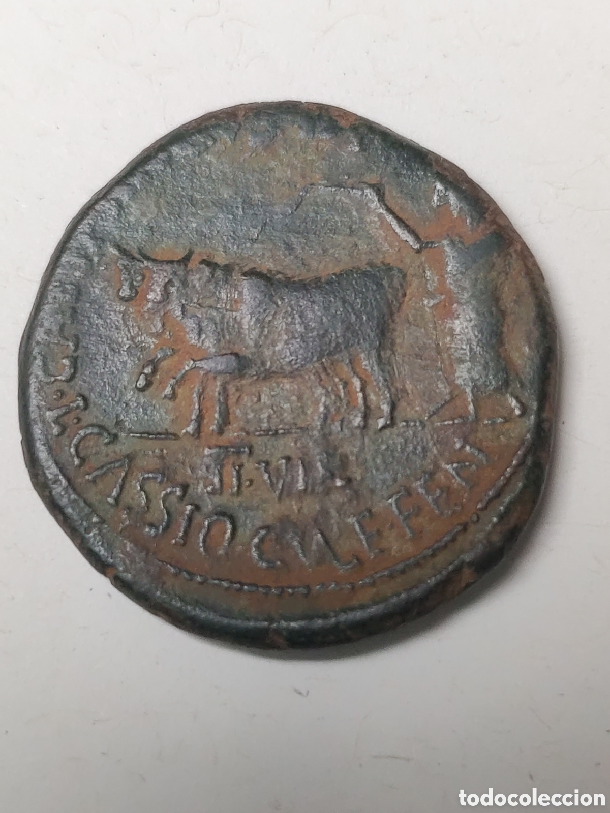 Monedas Imperio romano: Moneda romana Caesarugusta As Augusto cabeza laureada - Foto 2