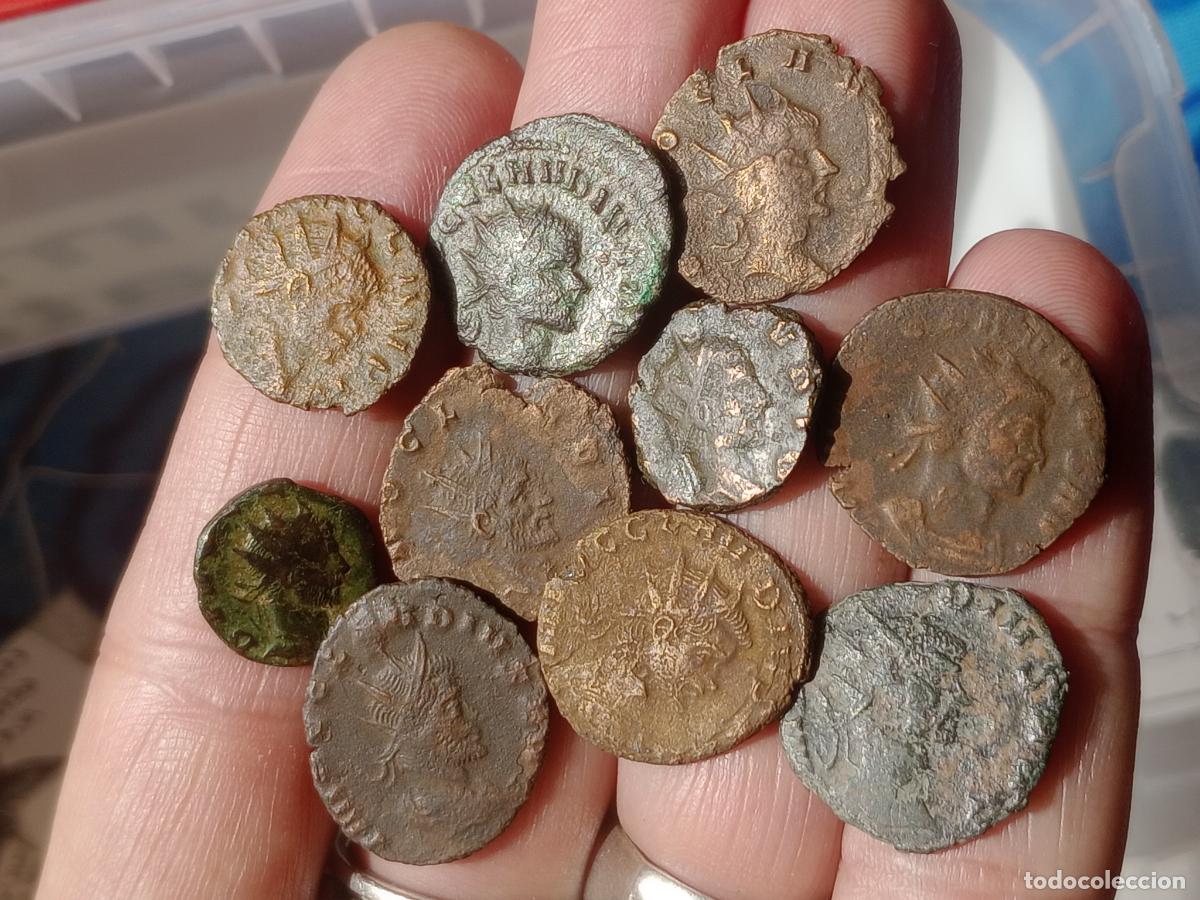 Monedas Imperio romano: Claudio II: lote de 10 antoninianos - Foto 1