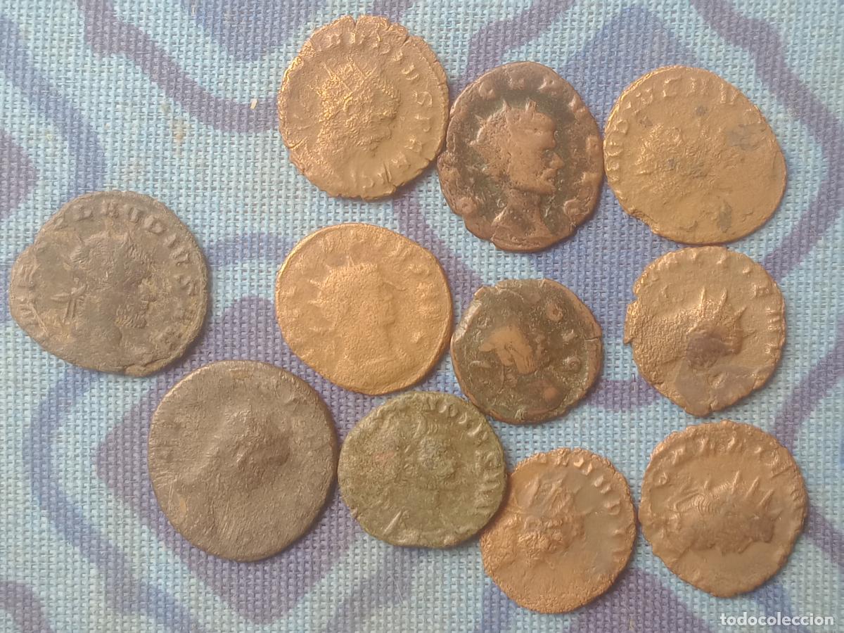 Monedas Imperio romano: 11 antoninianos de Claudio II y Galieno - Foto 3