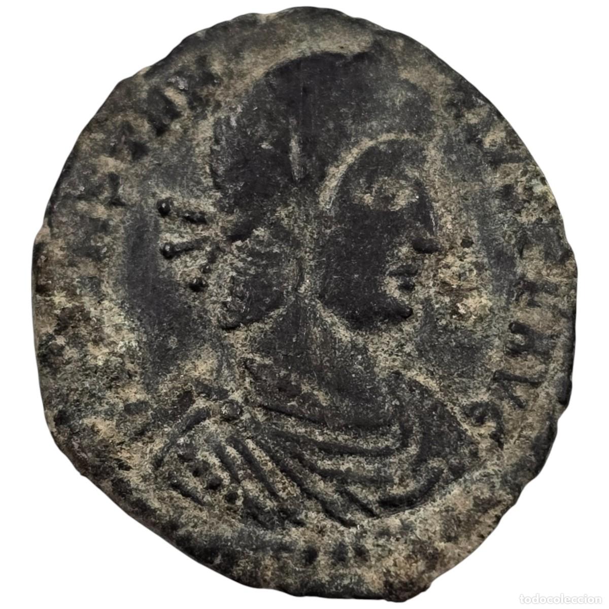 Monedas Imperio romano: MONEDA ROMANA BAJO IMPERIO AE. A IDENTIFICAR. - Foto 1