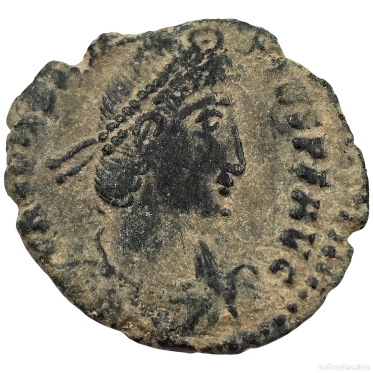 Monedas Imperio romano: MONEDA ROMANA BAJO IMPERIO AE. A IDENTIFICAR. - Foto 1