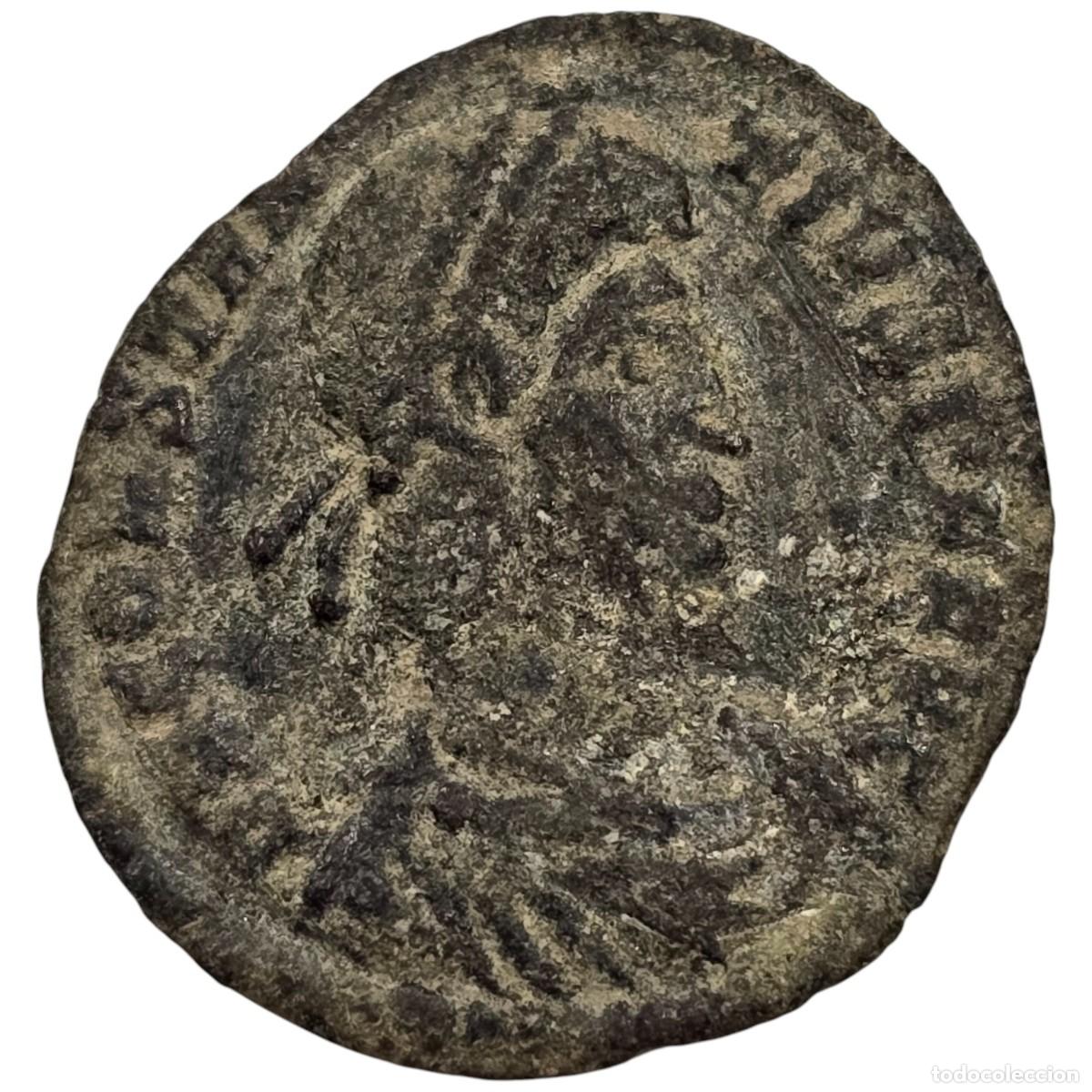 Monedas Imperio romano: MONEDA ROMANA BAJO IMPERIO AE. A IDENTIFICAR. - Foto 1
