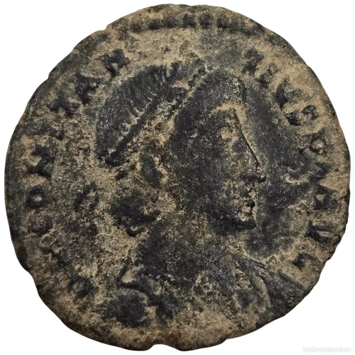Monedas Imperio romano: MONEDA ROMANA BAJO IMPERIO AE. A IDENTIFICAR. - Foto 1
