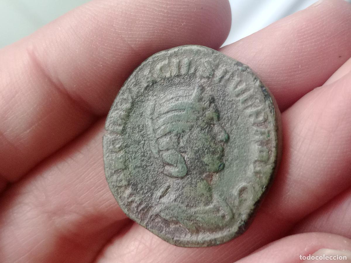 Monedas Imperio romano: Excelente Sestercio de Otacilia Severa - Foto 1