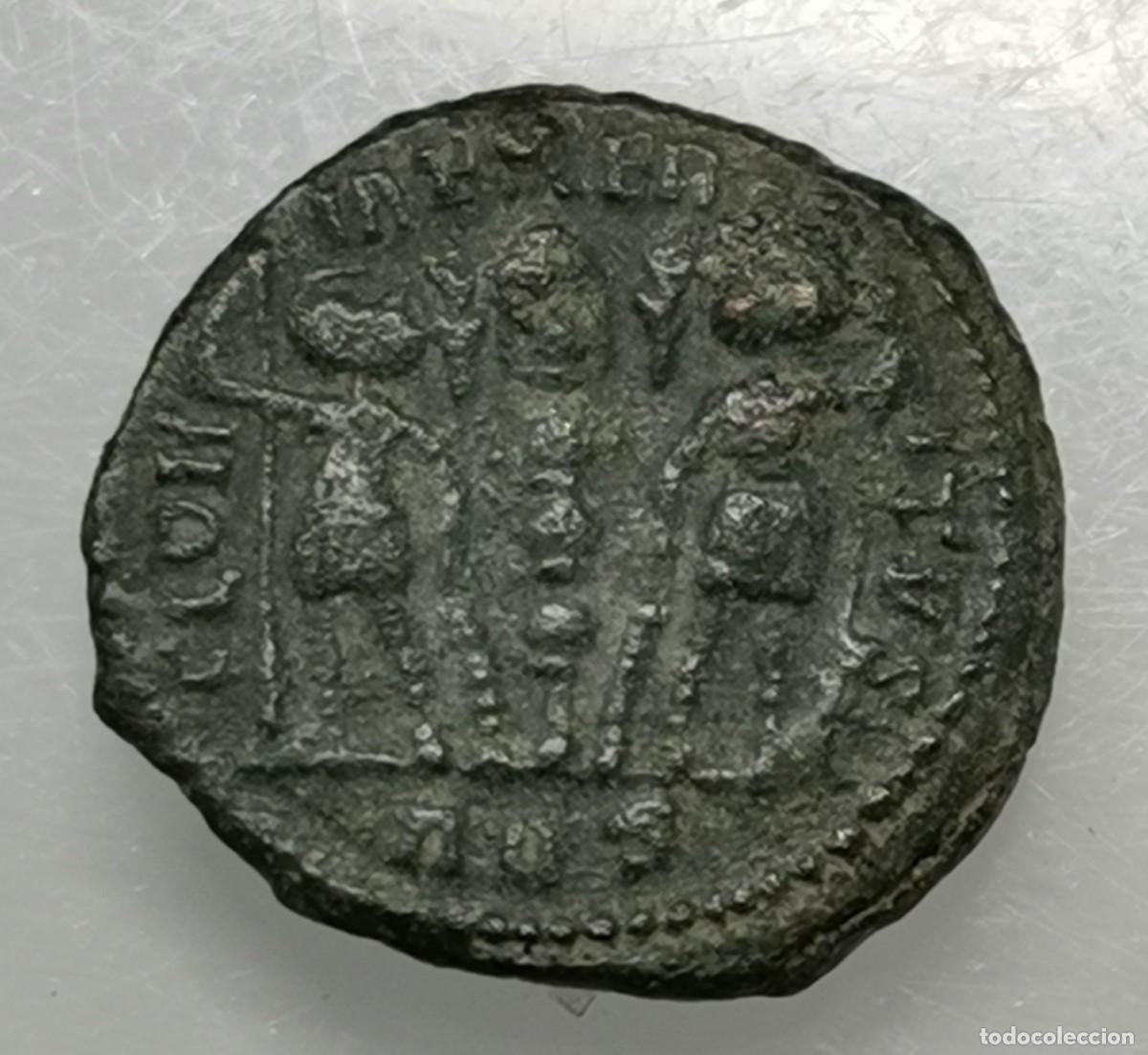 Monedas Imperio romano: CONSTANTE - 1/2 CENTENIONAL - GLORIA EXERCITVS - (337-340 d.C.) - Foto 1