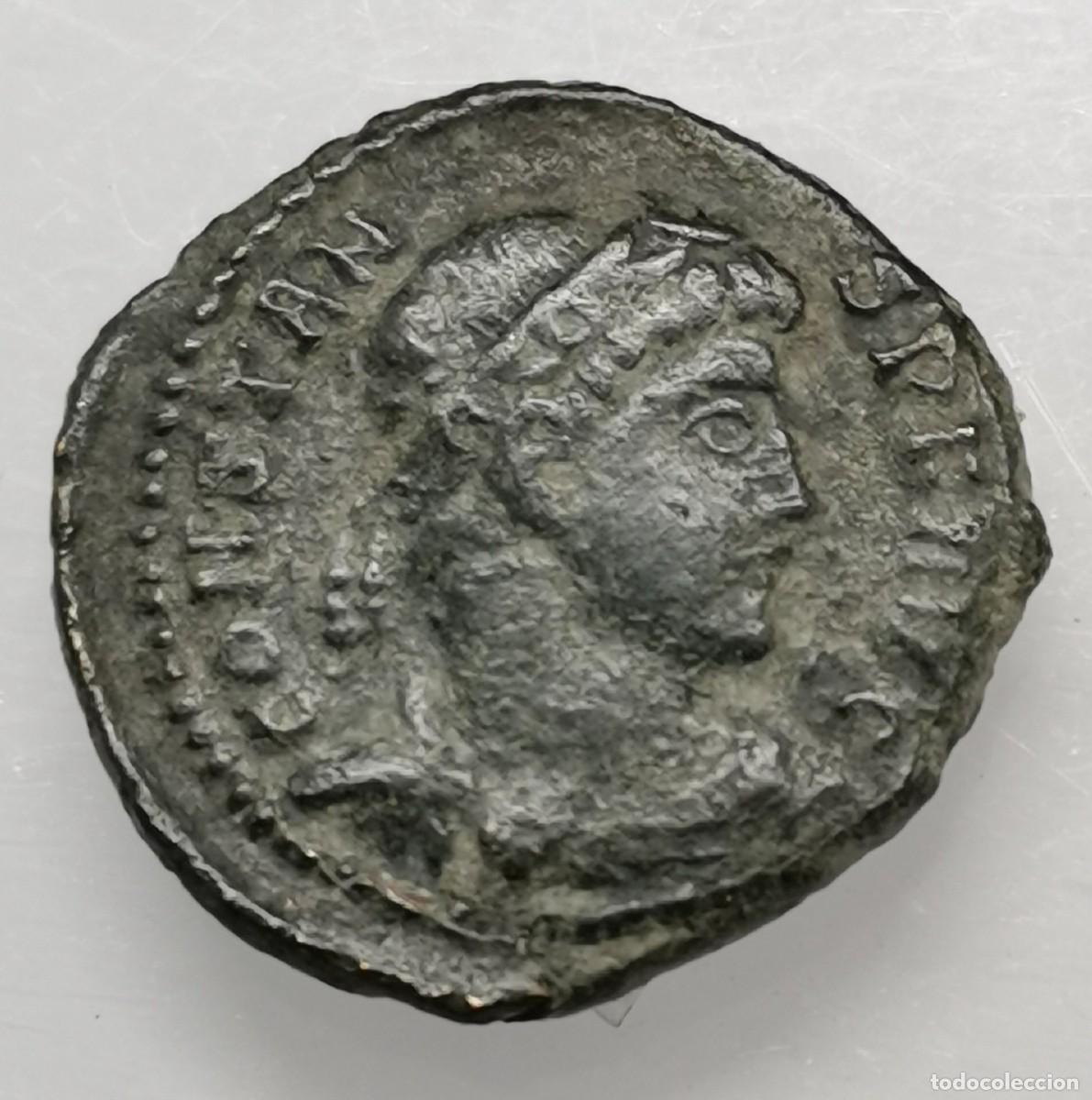 Monedas Imperio romano: CONSTANTE - 1/2 CENTENIONAL - GLORIA EXERCITVS - (337-340 d.C.) - Foto 2