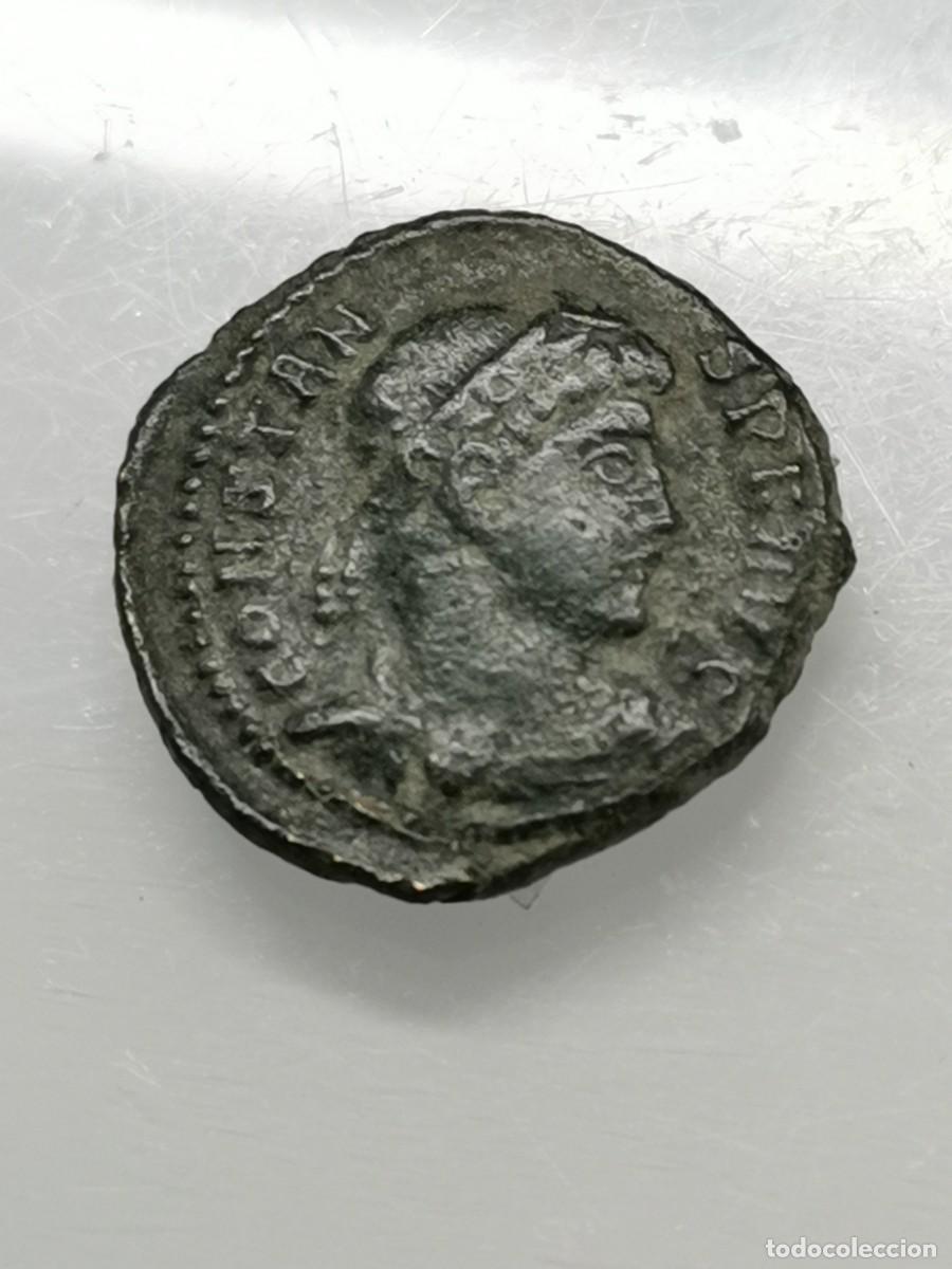 Monedas Imperio romano: CONSTANTE - 1/2 CENTENIONAL - GLORIA EXERCITVS - (337-340 d.C.) - Foto 6