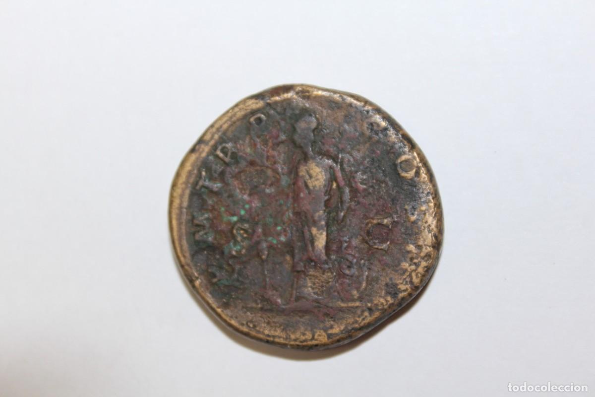 Monedas Imperio romano: 1 SESTERCIO de ADRIANO de 121 D.C. IMPERIO ROMANO en BC+ - Foto 2