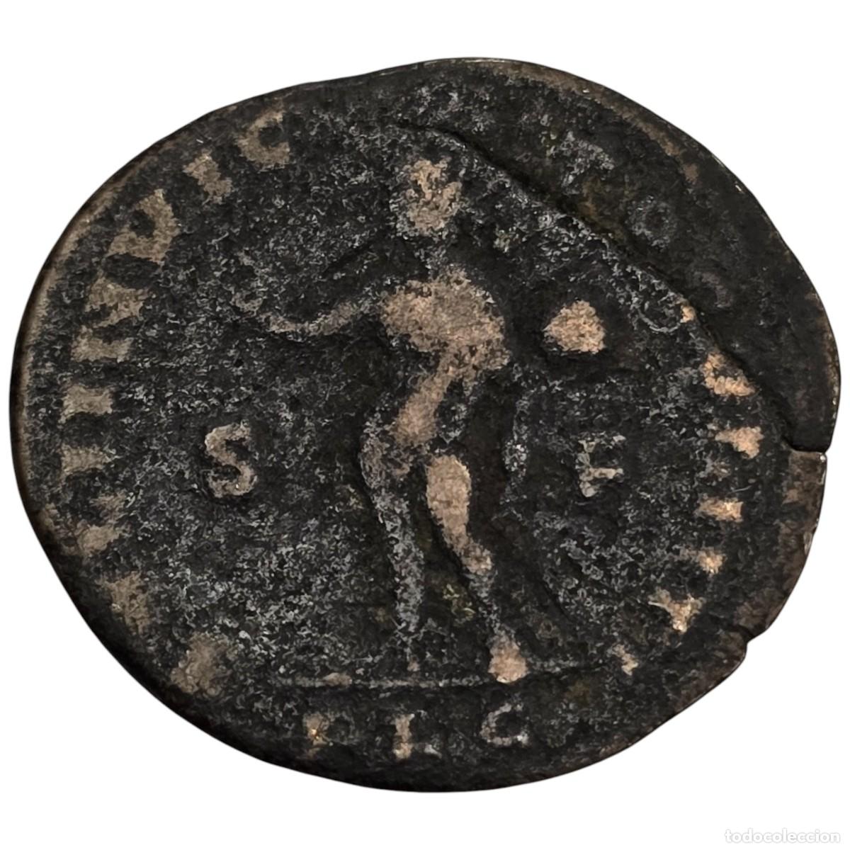 Monedas Imperio romano: MONEDA ROMANA BAJO IMPERIO AE. A IDENTIFICAR. - Foto 2