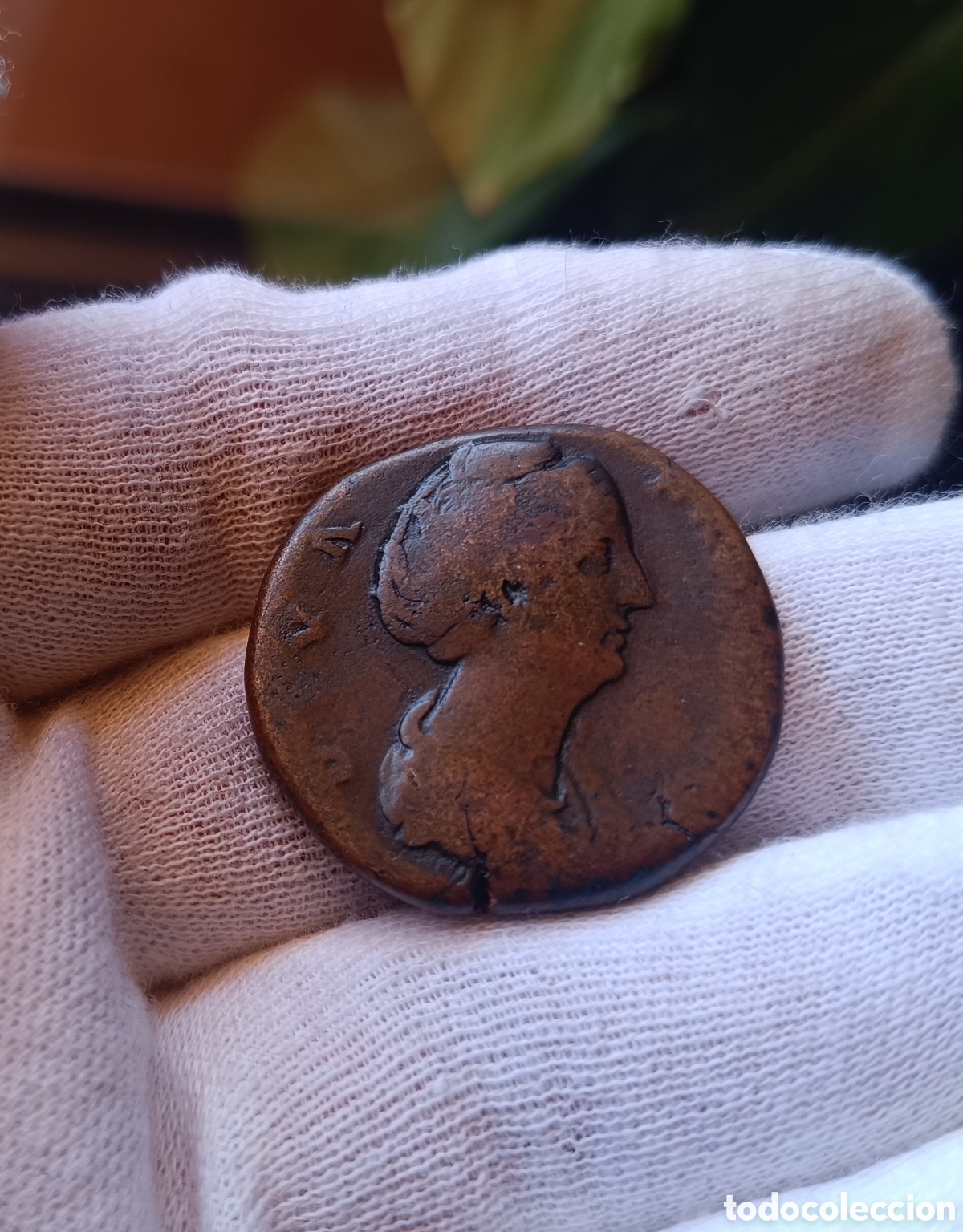 Monedas Imperio romano: Sestercio Emperatriz Romana Faustina Diva. Roma - Foto 2