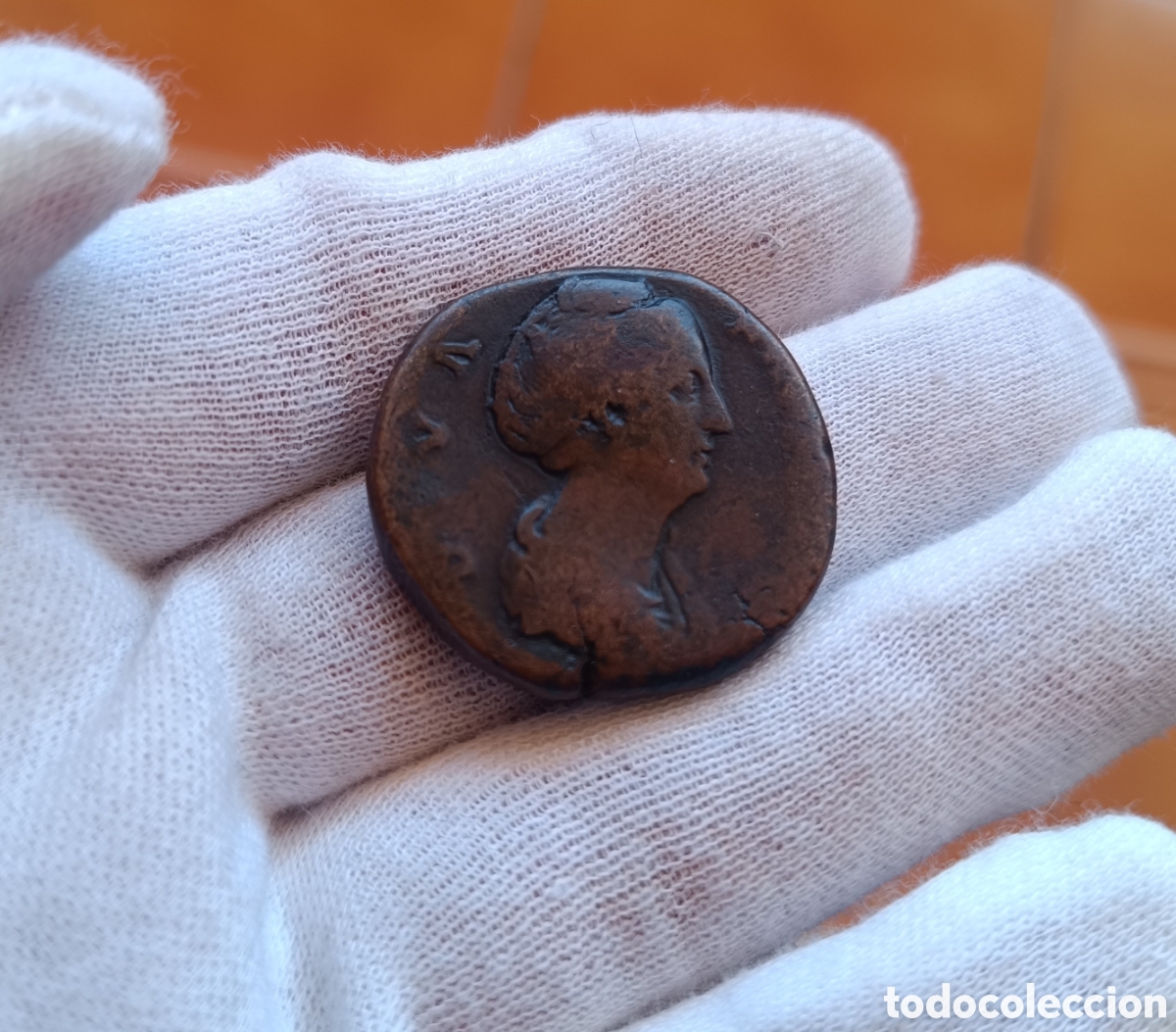 Monedas Imperio romano: Sestercio Emperatriz Romana Faustina Diva. Roma - Foto 1