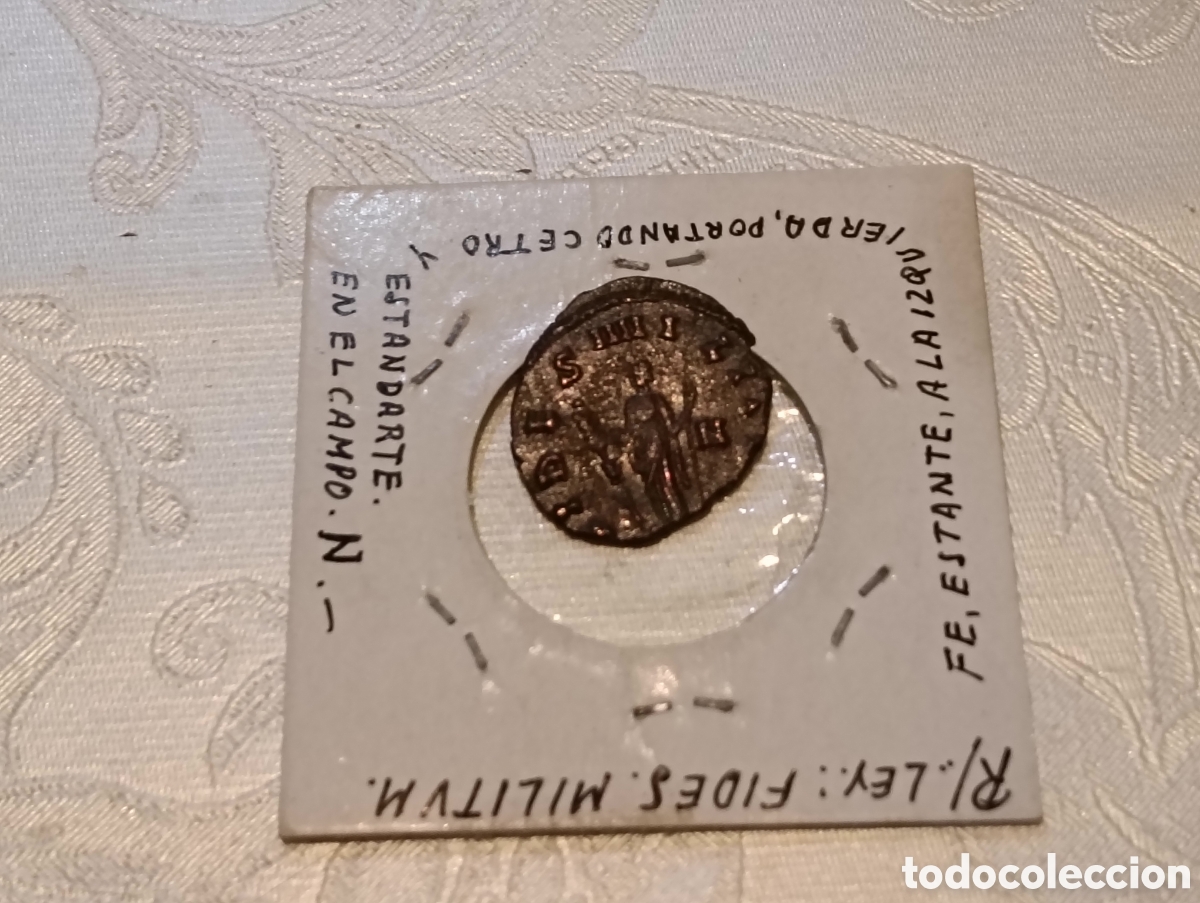 Monedas Imperio romano: Moneda romana de bronce antoniniano 258 dc - Foto 5