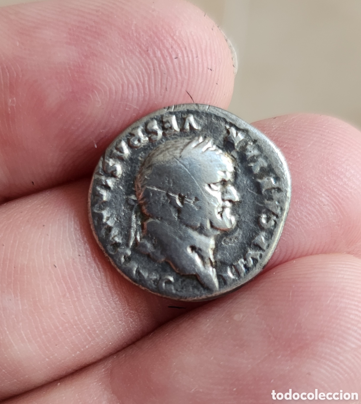 Monedas Imperio romano: Aut&eacute;ntico Denario de Vespasiano - Foto 3