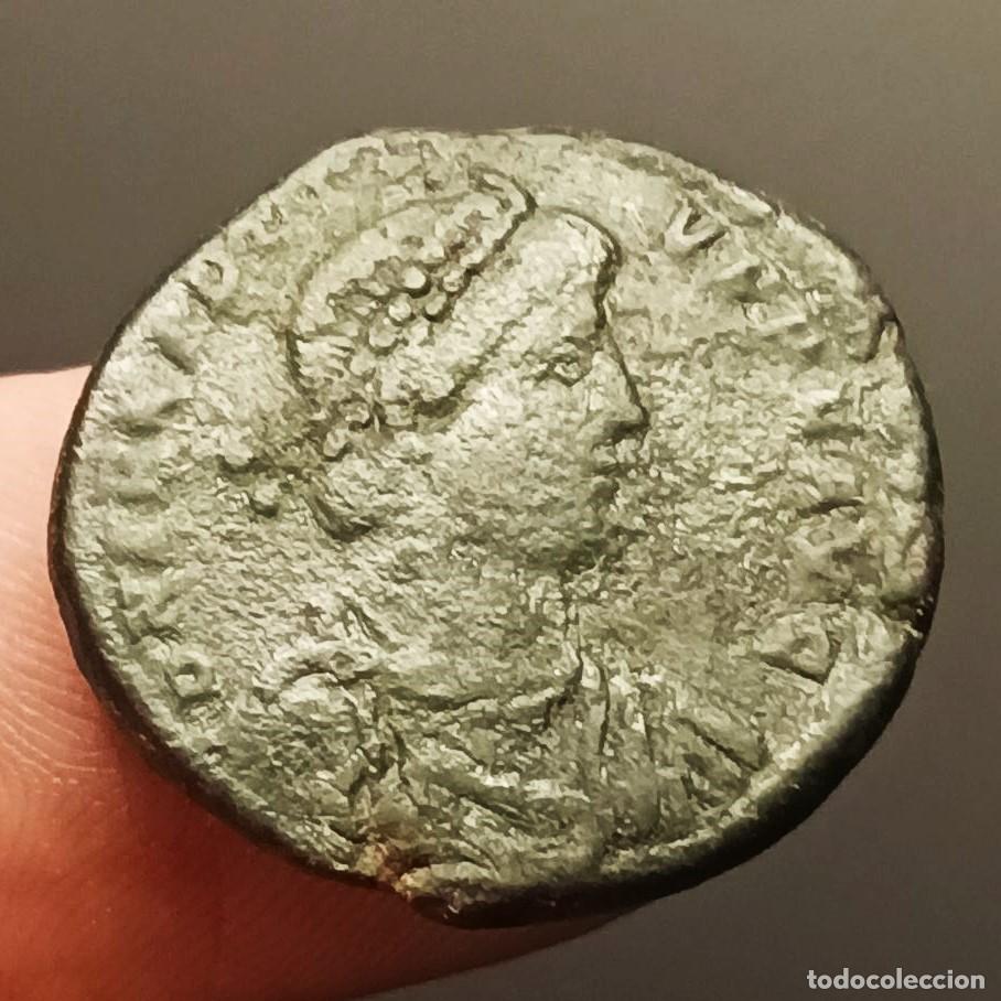 Monedas Imperio romano: Moneda romana // &AElig;2 follis - Arcadio - GLORIA ROMANORVM - Foto 1