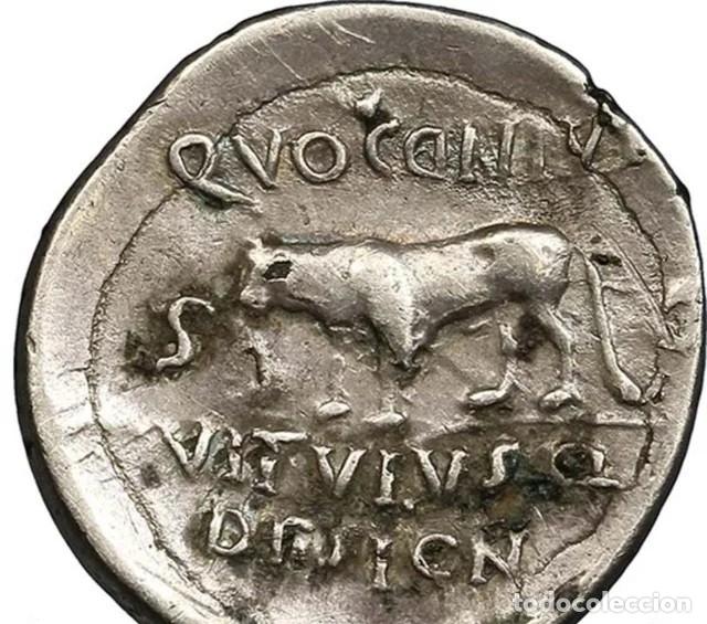 Monedas Imperio romano: Denario julio cesar forrado - Foto 2