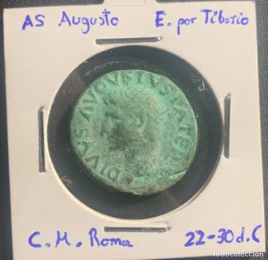Monedas Imperio romano: As Augusto, ceca Roma, 22-30 d.C - Foto 1