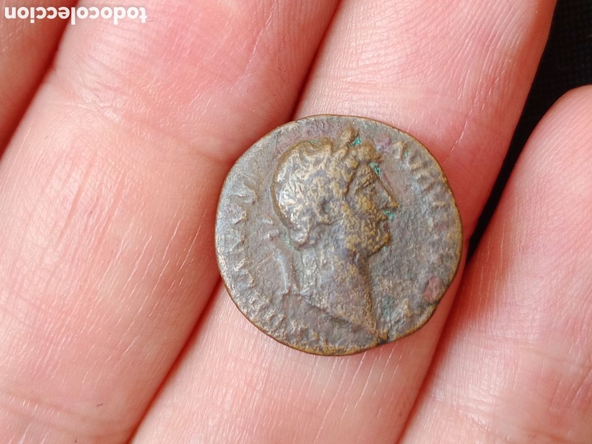 Monedas Imperio romano: Adriano. Raro denario de bronce - Foto 1