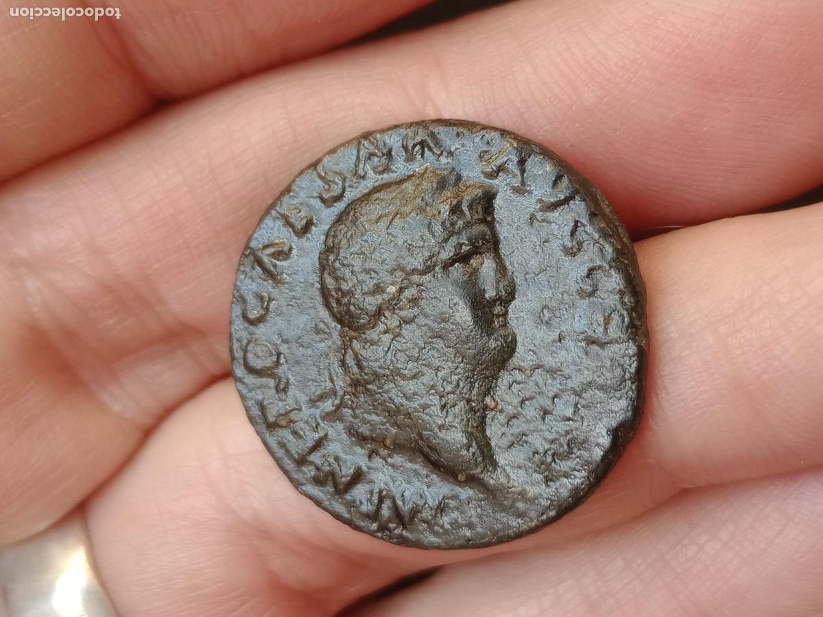 Monedas Imperio romano: Excelente as de Ner&oacute;n. EBC- RARA ASI - Foto 2