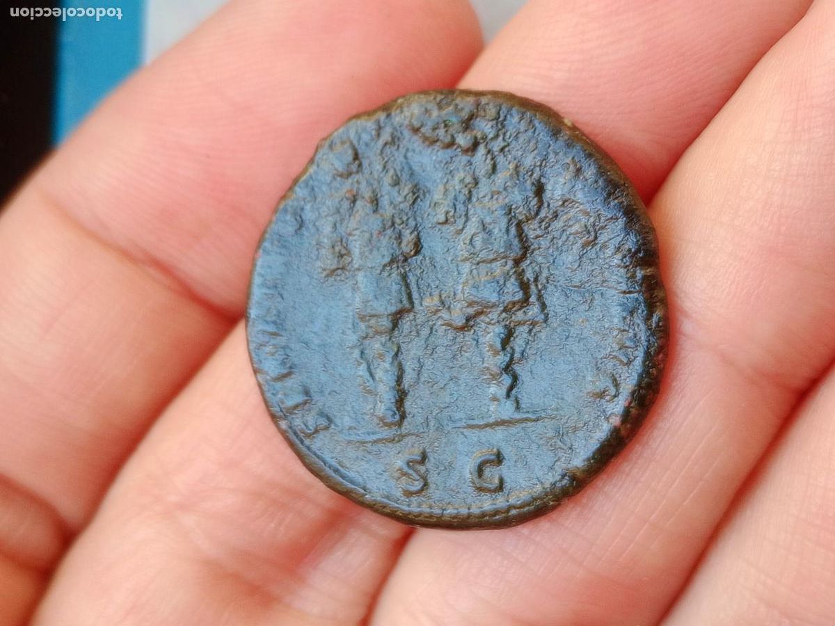 Monedas Imperio romano: Trajano. As de colecci&oacute;n antigua - Foto 2
