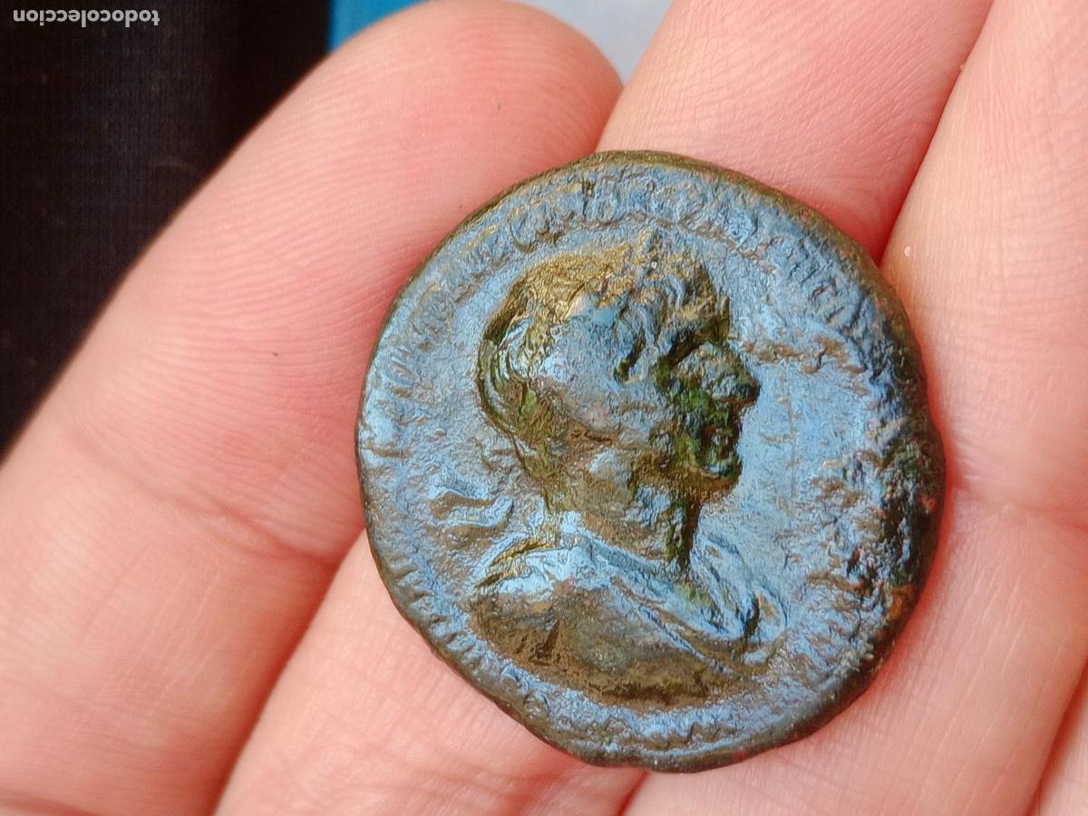 Monedas Imperio romano: Trajano. As de colecci&oacute;n antigua - Foto 1