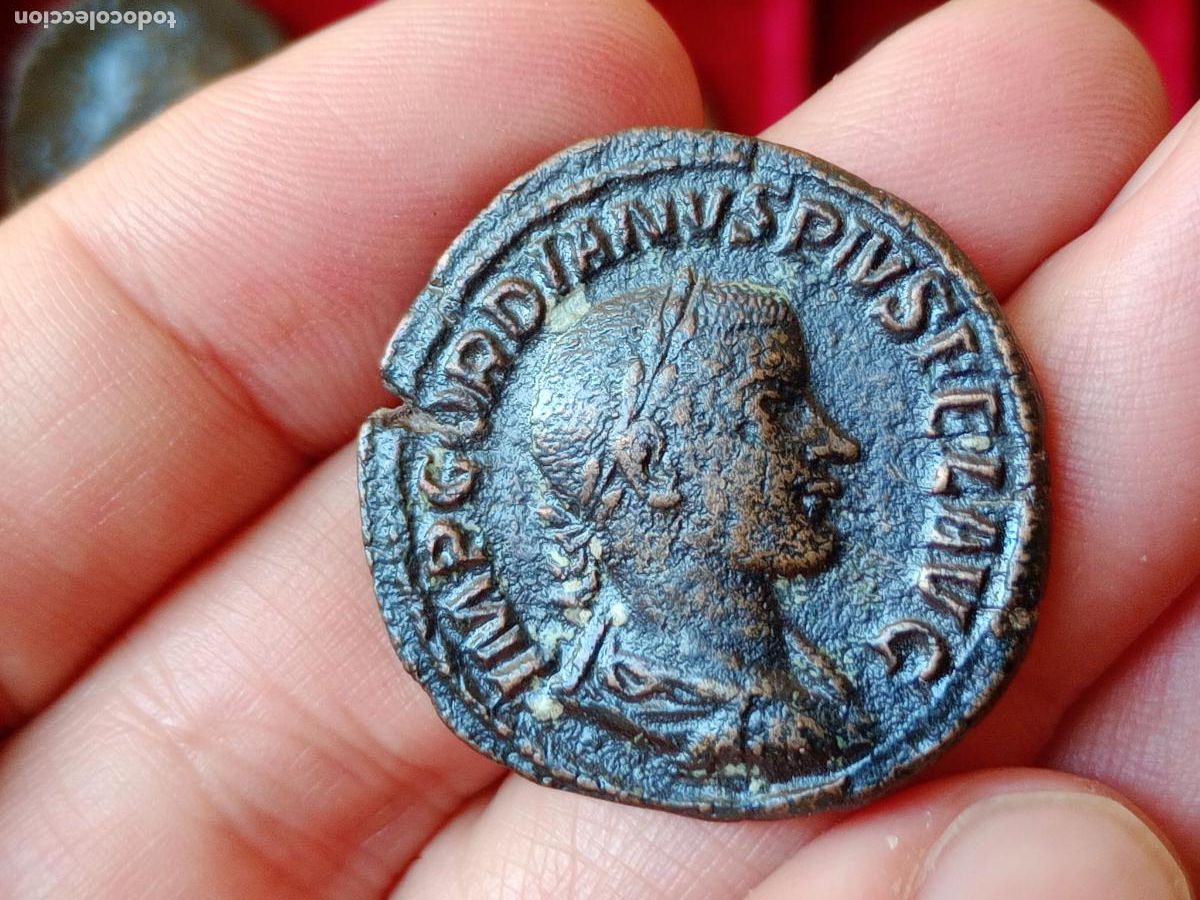 Monedas Imperio romano: Excelente sestercio de Gordiano III - Foto 1