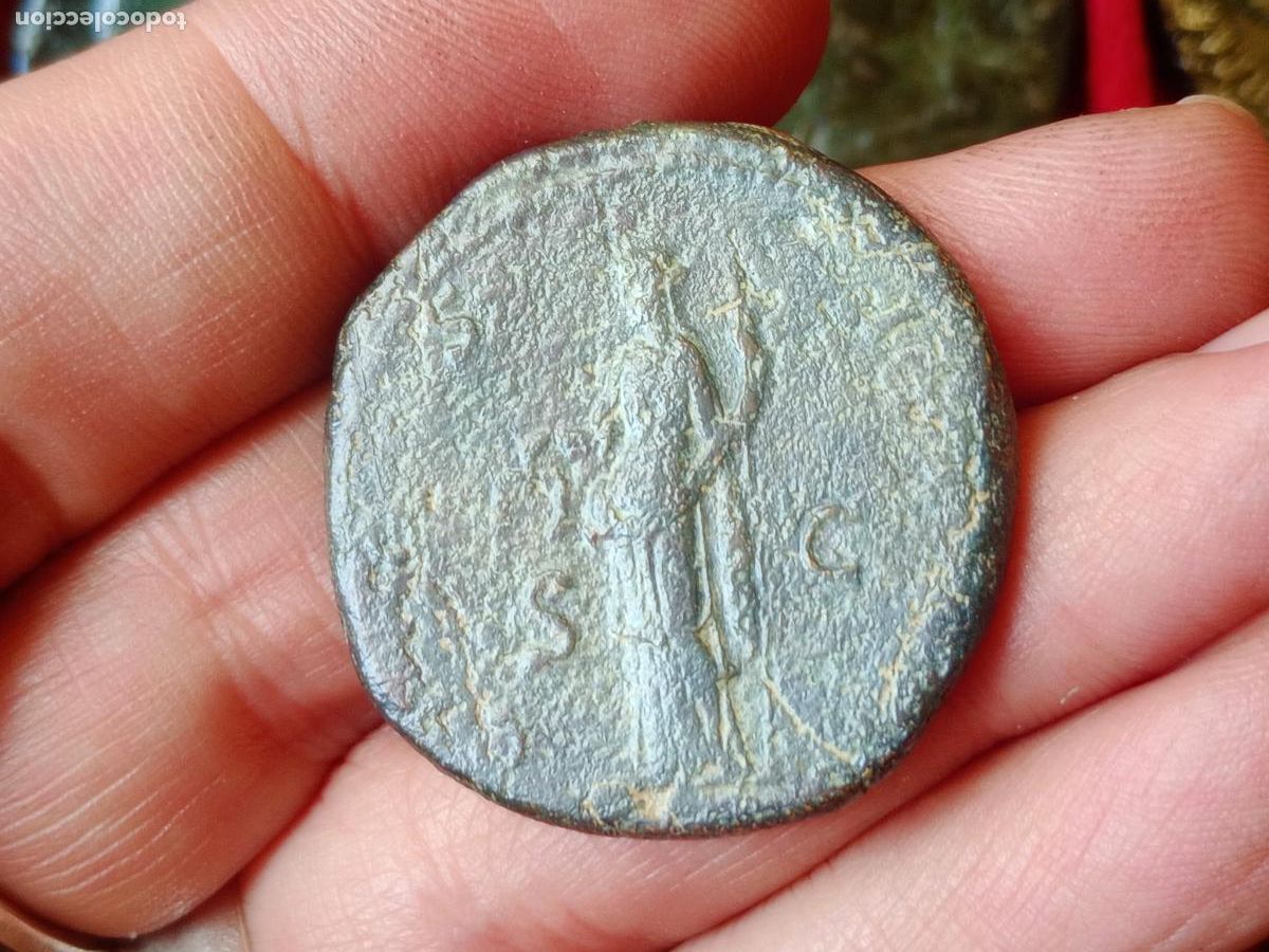 Monedas Imperio romano: Imperio Romano - Sestercio de Adriano, &AElig; Sestertius - Foto 2